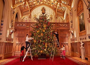 The Queen Shows Off Her 20-Foot Christmas Tree At Windsor Castle