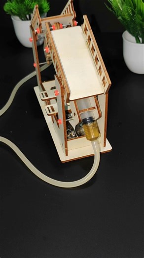 how hydraulic working from back view #experiment #diy #shorts