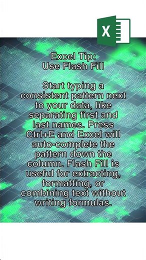 Extract Patterns Instantly with Flash Fill! #excel #automation