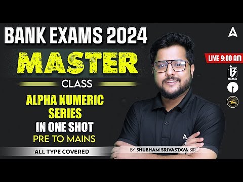 Alphanumeric Series Reasoning Tricks and Concepts | Bank Exam 2024 Reasoning By Shubham Srivastava