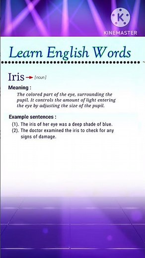 iris meaning in english | define iris eye #iris