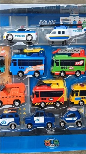 ASMR Unboxing and Testing Toy, Tayo the Little Bus Rescue ASMR No Talking #automobile #toys #asmr