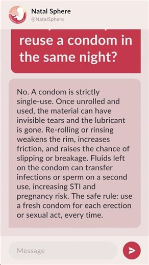 Can you safely reuse a condom in the same night?
