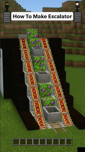 🚀How to Make a Working Escalator in Minecraft! #Minecraft #MinecraftBuilds #gaming #shorts #viral