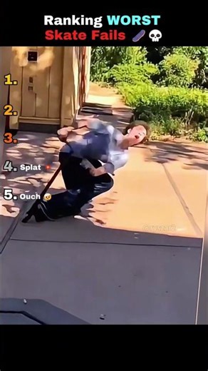 Ranking the WORST Skate Fails 🛹💀 #shorts