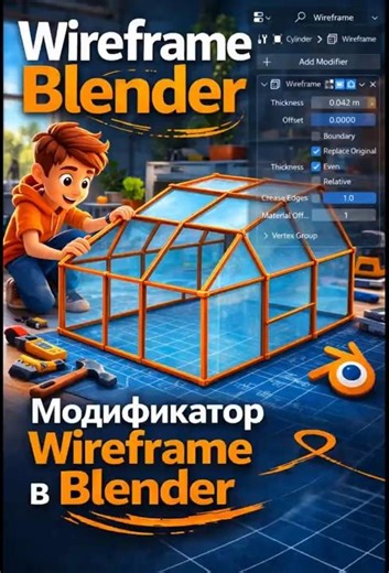 Wireframe Blender | Wireframe Modifier in Blender