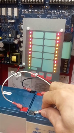 fire suppression panel start with batteries #firealarm #firesuppression