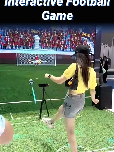 Interactive Football Game ⚽Real-Time Motion Tracking & Immersive Play #challenge Experience the thrill of an Interactive Football Game powered by real-time motion tracking and immersive projection technology. Kick, aim, and score as your movements control the game instantly — perfect for exhibitions, events, malls, and interactive installations. 🔥 Real-time interaction ⚽ Motion tracking gameplay 🎮 Immersive sports experience ✨ Perfect for exhibitions & brand activations Follow us for more inte