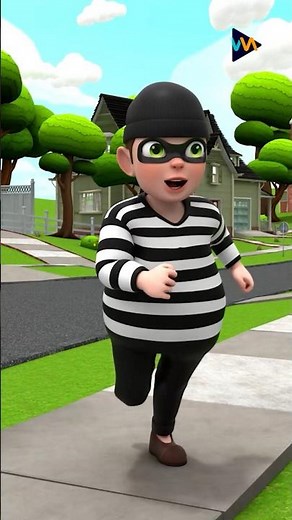 Police Catch the Thief | Police Song | Rosoo Nursery Rhymes #shorts