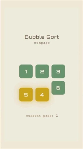 How Bubble Sort Works ⚡ #algorithm #shorts @ilovealgorithms ​