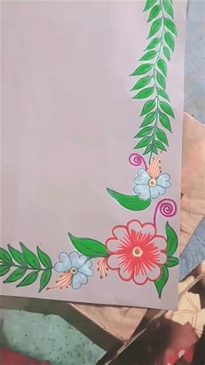 how to make chart paper border design 💓#easy way chart paper border design 💓#trending ❤️🌸😱🙂💓
