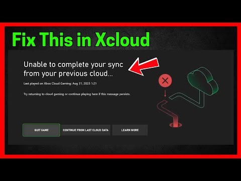 Fix Unable to complete your sync from your previous cloud in Xcloud