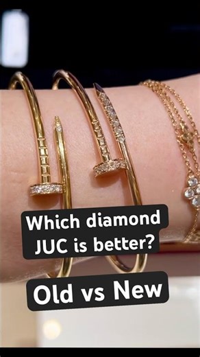 New Cartier Juste Un Clou small bracelet with diamond Vs old JUC small w diamonds