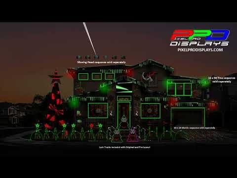 Glee - Deck The Rooftop: xLights Pro Layout (Available Moving Heads)