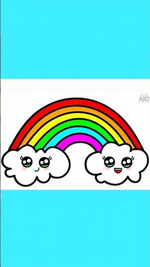 Dibujo de Arcoiris Fácil, Cómo Dibujar un Arcoíris Lindo y Fácil para Niños, Dibujos Fáciles
