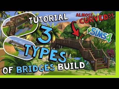 How to make Arched bridge in Sims 4 Step By Step Tutorial || Split level bridge \\ Curved Bridge!!😱