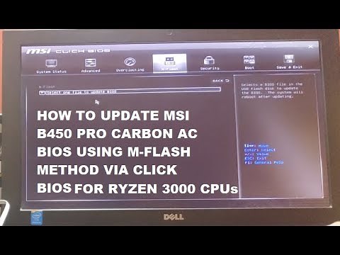 MSI How to Update BIOS using M-Flash via Click BIOS [ Ryzen 3700x B450 Pro Carbon AC ]