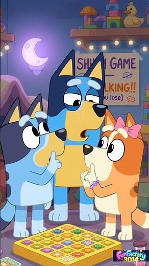 bluey no talking challenge 😂🤫 FUNNIEST silent game ever! Bluey viral short episode