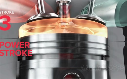 3D动画-内燃机工作原理