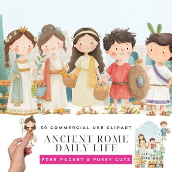 Ancient Rome Clipart Bundle – Gladiator Illustrations
