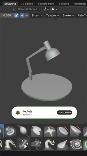 How to See Brush Names in Blender Sculpting Mode #blender #blender3d #shorts #tectuts #brushes