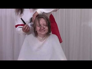 2 cute sisters long hair cut short with shaved nape #ladieshaircut #haircut #pixie #longtoshort