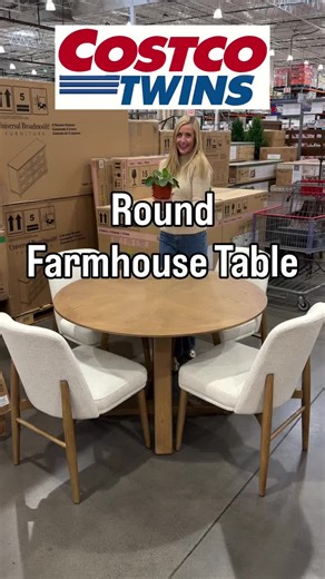🚨Round Farmhouse table alert 🚨 You guys… we found another farmhouse table and this time it’s round 🤍 This is the Florence 5-Piece Dining Set, and it’s such a perfect mix of style and function. The ash veneer tabletop has a beautiful, unique wood pattern, the base is solid and sturdy, and the upholstered chairs are comfortable and easy to live with. We love the round shape — it makes conversations and family meals feel so much more inviting. Plus, adjustable levelers keep everything stable on 