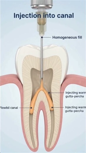 Mastering the Gutta-Percha Injection Technique for a 3D root canal seal! 🦷✨ #shorts