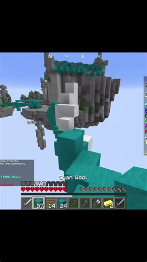 bedwars Clips #minecraft #gaming #fireballgamers #pvp #fakepixel #bedwars