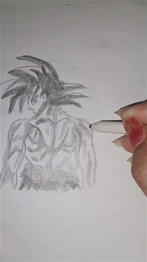 How to Draw Goku Back View || Dragon Ball super Drawing || Anime Sketch for Beginners #sketch #short