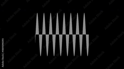 Inert electronic sinewave notch signal spike slowly moves horizontally over screen