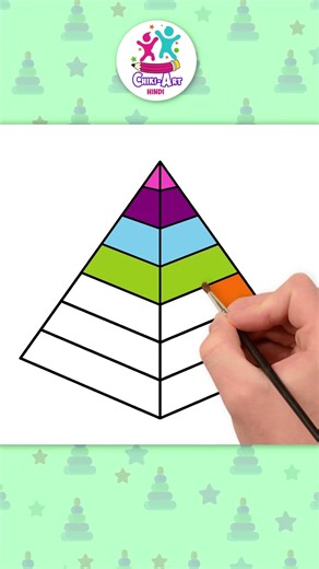 Kaise Banaye Pyramid 🔺| Easy Way To Draw Pyramid For Kids #shorts #howtodraw #chikiarthindi