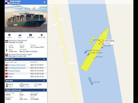 Timelapse of the Refloating efforts of Ever Given that blocked Suez Canal