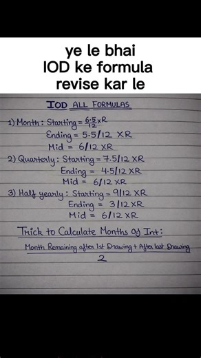 Partenership and fundamentals Interest on drawings all formulas handwritten notes #accountancy