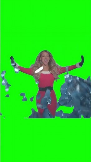 Mariah Carey saying "IT'S TIME" meme - Green Screen - Christmas 2023
