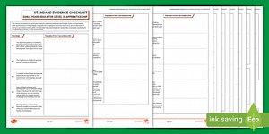 Early Years Educator Level 3 Apprenticeship Standard Evidence Checklist