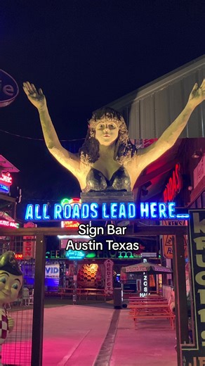 Sign Bar is a unique bar in East Austin, Texas, known for its nostalgic decor featuring a large collection of vintage and iconic Austin signs, offering craft cocktails, wine, and classic bar food in a cozy, community-focused atmosphere with live music and outdoor seating. It's a tribute to