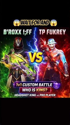 TP FUKREY vs B'ROXX FF 🥵 Who Is The Real Pro? | Free Fire 1v1 Clash #1v1custom #anime #shortfeed