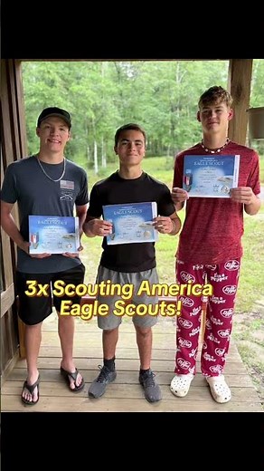 My 3 boys got their Scouting America Eagle Scouts Certificates!