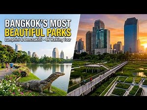 Bangkok's Most Beautiful Parks 🇹🇭 | Lumphini Park & Benchakitti Skywalk | 4K Walking Tour