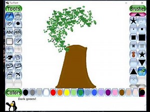 DRAW A TREE WITH PAINT TOOLS IN TUX PAINT| latest computer videos | Latest IT videos | 2022
