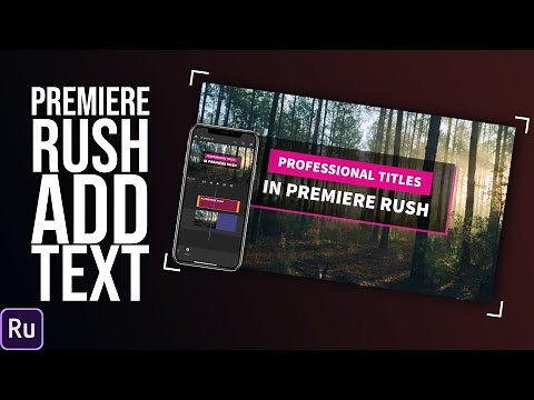 Premiere Rush: How To Add Text