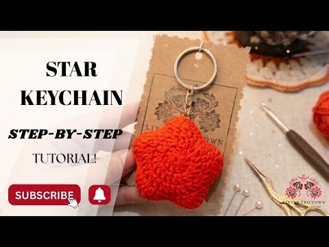 Crochet a Star Keychain tutorial (Beginner Friendly)