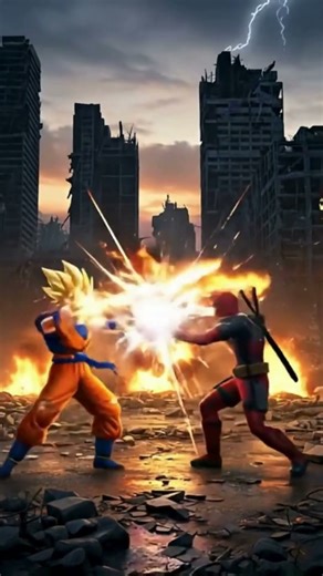 You Won't Believe: Goku and Deadpool in Fight of the Ruins 2025!