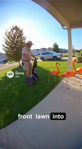 Flamingo Parade and a Flustered Zookeeper? Only on My Porch!
