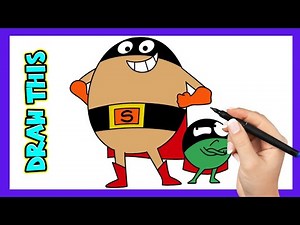 How to draw Supertato and Evil Pea superb picture