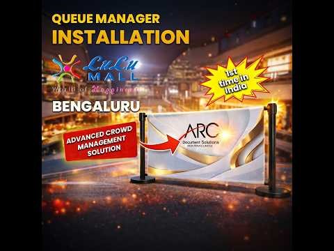 Modern Queue Manager Installation in Bengaluru | Improve Crowd Flow & Branding | ARC India