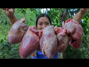 Yummy Cooking Fried Spicy Pig Heart - Pig Heart Recipes