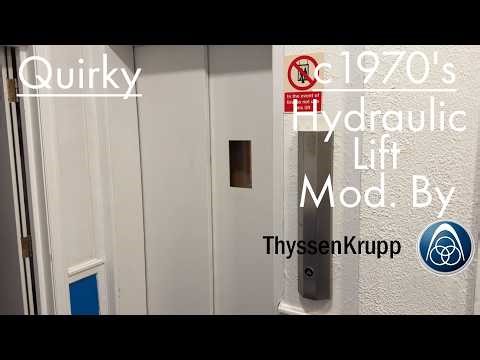 Quirky: c1970's Hydraulic Lift Modernised By ThyssenKrupp