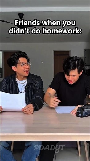 when your best friend didn't do homework 😂
